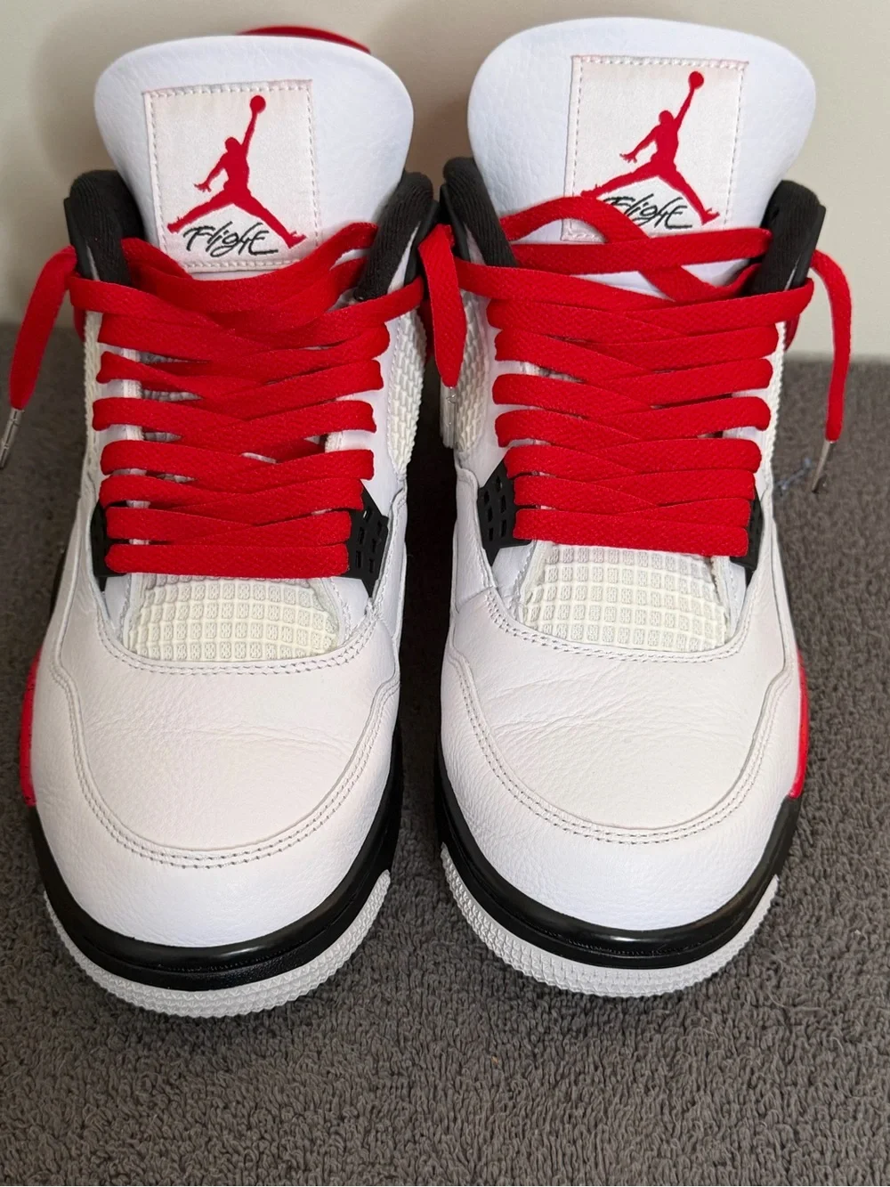 Nike Air Jordan 4 Retro “Red Cement” White Fire Red Black men’s size 11